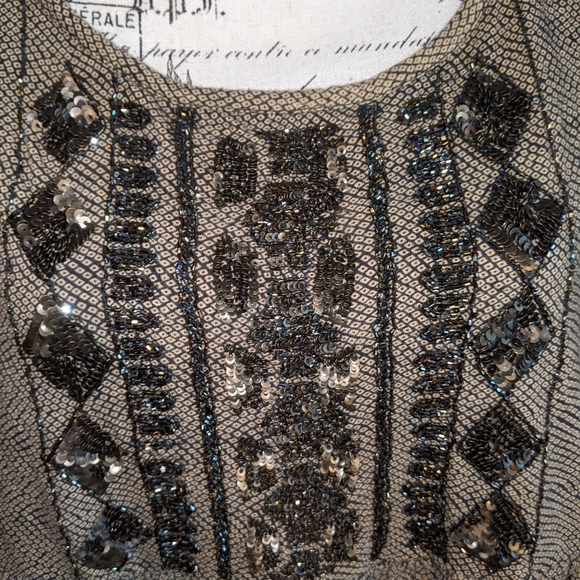 Anthropologie Sequined Peplum Tank - Picture 2 of 4